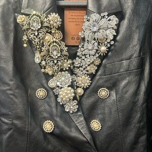 Extreme lapel brooch stack! Handmade! Enhance any coat, blazer or jacket!